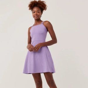 Pact Fit & Flare Strappy Dress Wild Aster, Sz Small (NWT)